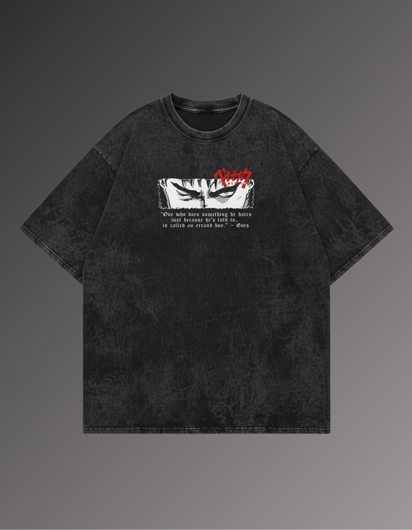 Guts Berserk Oversized Tshirt Acidwash