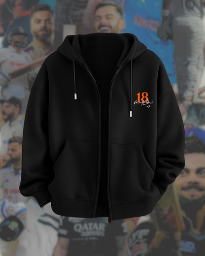 Virat kohli legacy Premium Oversized Zipper Hoodie