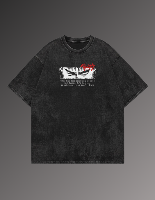 Guts Berserk Acidwash Oversized Tshirt